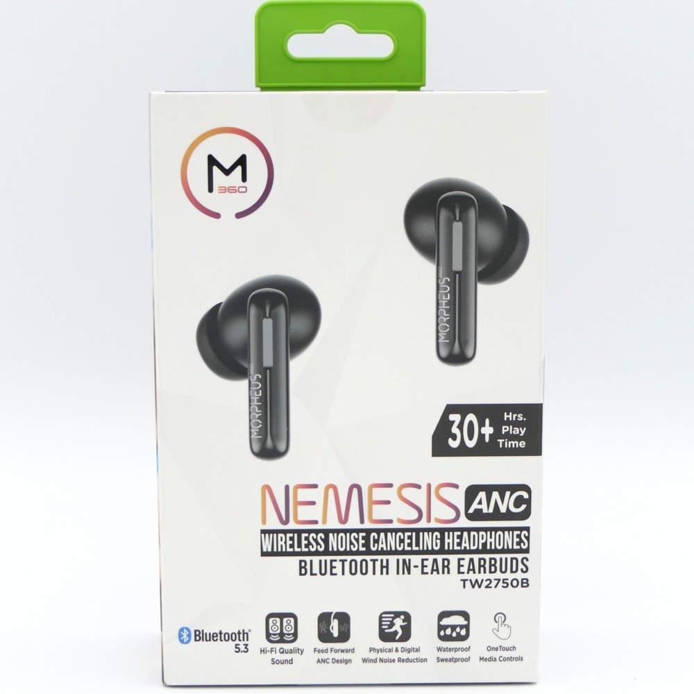 Morpheus 360 Nemesis ANC Wireless Noise Cancelling Headphones Bluetooth Earbuds